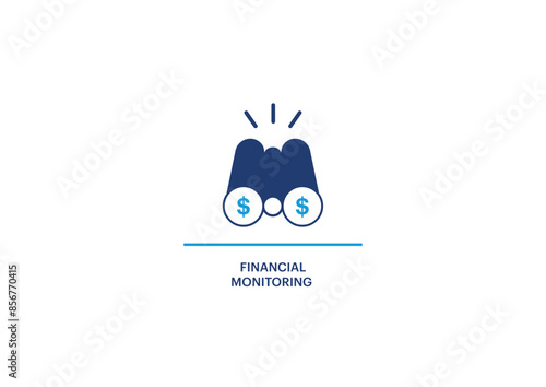 Financial monitoring icon in eps 10.