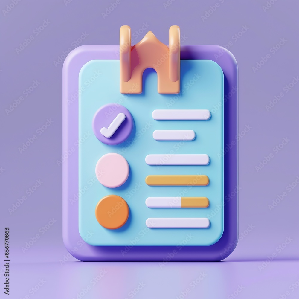 Illustration of survey paper in the style of 3d icon. Generative ai. Illustration of survey paper in the style of 3d icon. Generative ai.