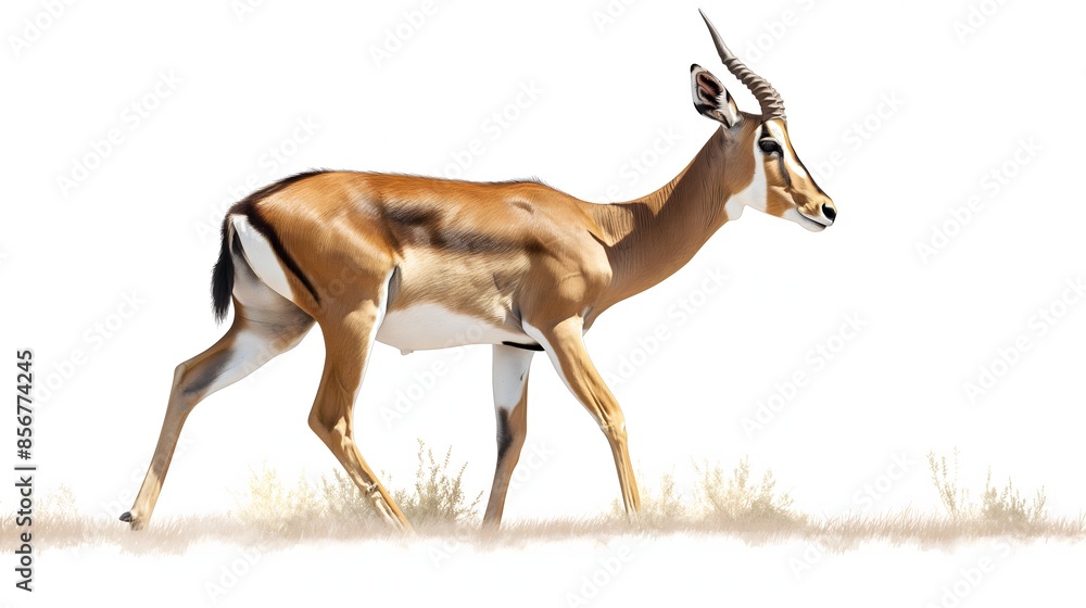2. Design a detailed image of an antelope in its natural habitat, with a focus on its distinct markings and impressive physique. Ensure the background is removed, leaving a clean, white backdrop 2. Design a detailed image of an antelope in its natural habitat, with a focus on its distinct markings and impressive physique. Ensure the background is removed, leaving a clean, white backdrop