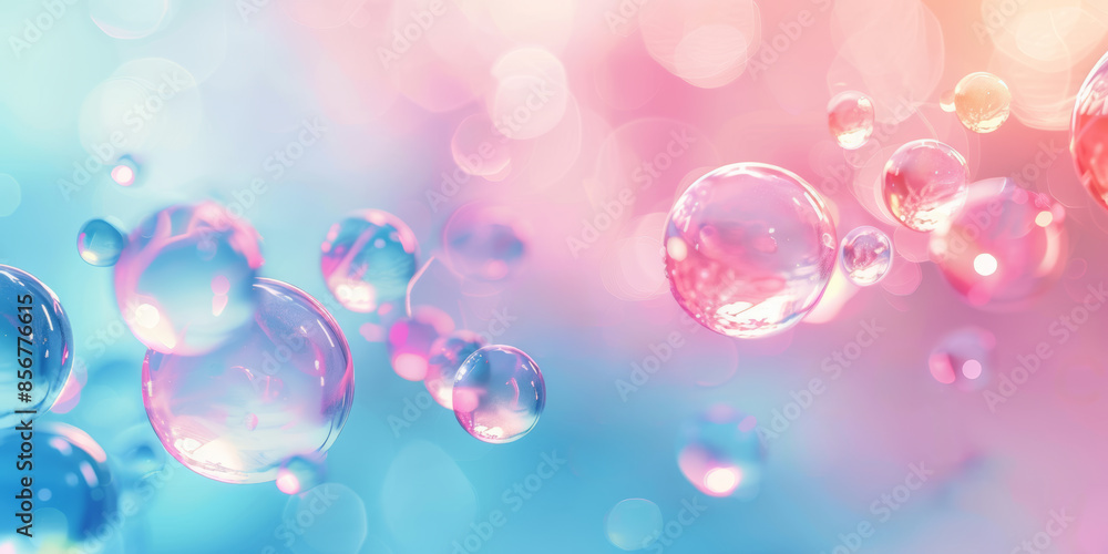 Translucent bubbles floating in a pastel-colored, dreamy background Translucent bubbles floating in a pastel-colored, dreamy background