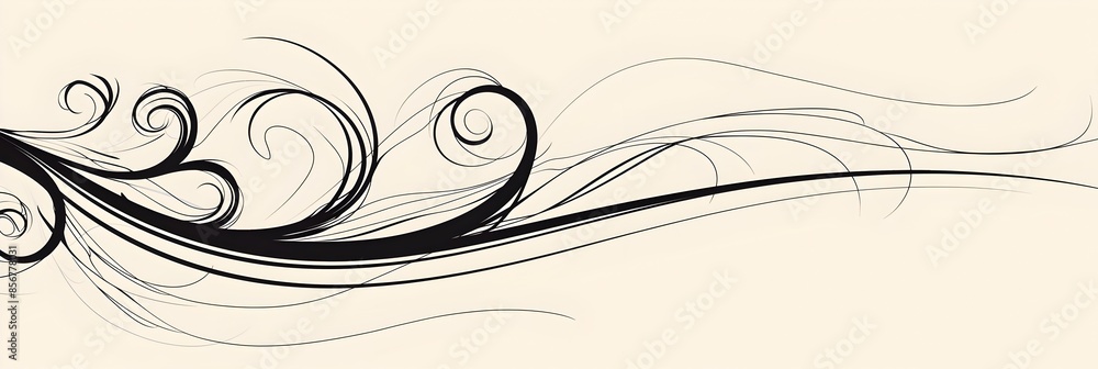 Elegant Doodle with Gentle Swirling Cursive Lines for Designs Elegant Doodle with Gentle Swirling Cursive Lines for Designs
