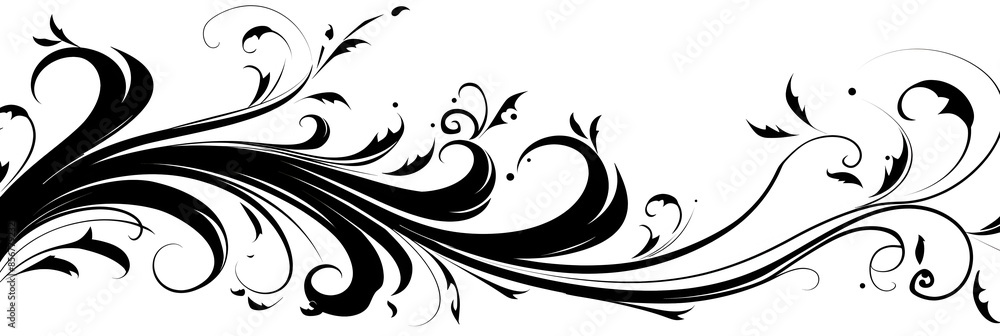 Elegant Cursive Doodle Line with Gentle Swirls Abstract Elegant Cursive Doodle Line with Gentle Swirls Abstract