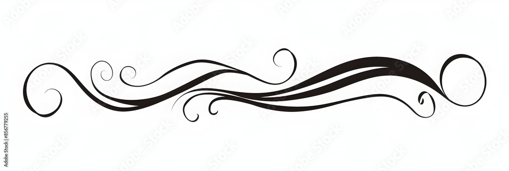 Elegant Cursive Doodle with Gentle Swirls Graphic Design Elegant Cursive Doodle with Gentle Swirls Graphic Design
