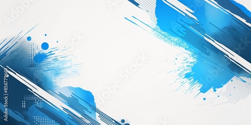 blue white sporty background, speed motion design with color splash and copy space, modern minimal in cheerful and freedom energy feeling