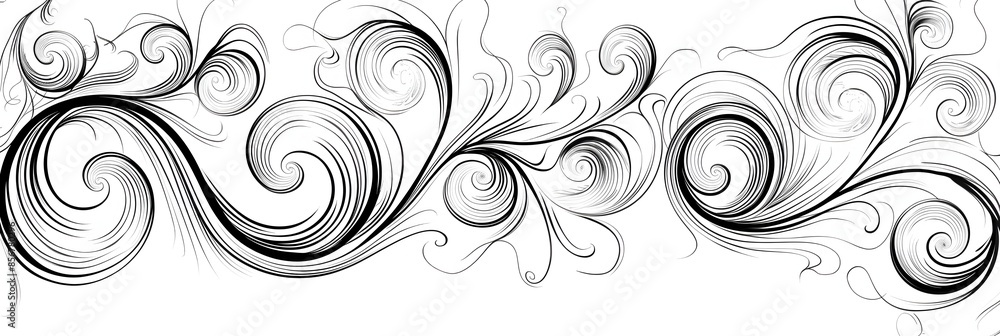 Cute Black Line Art Swirl Doodle Graphic Clipart Design Cute Black Line Art Swirl Doodle Graphic Clipart Design