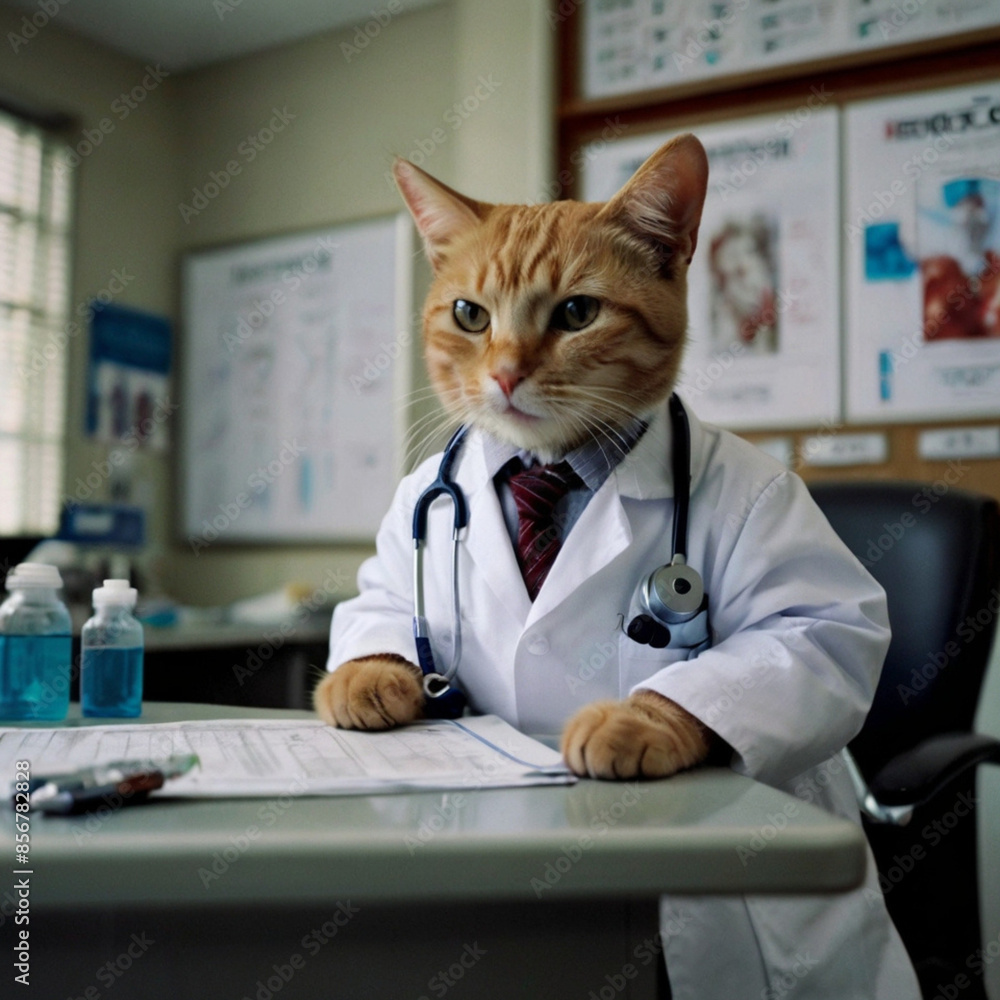 Cats in different professions, cat-doctor, art, generating ai
Cats in different professions, cat-doctor, art, generating ai