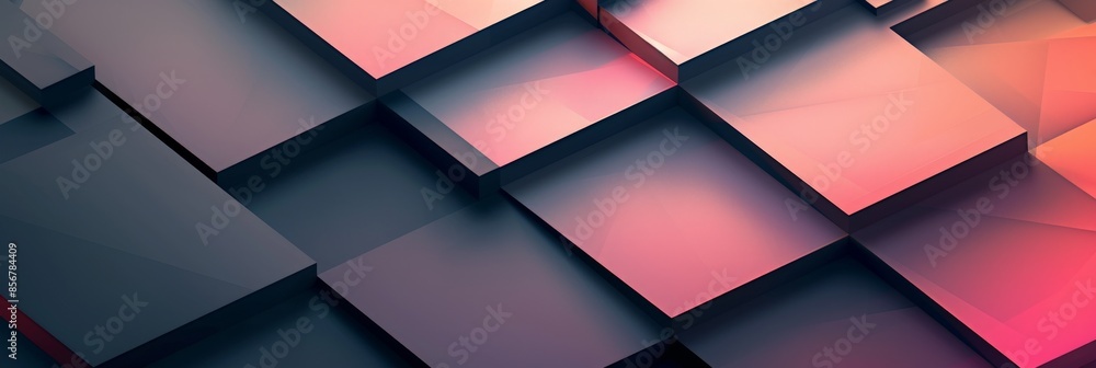 Abstract Geometric Shapes in Pink and Blue Hues Abstract Geometric Shapes in Pink and Blue Hues