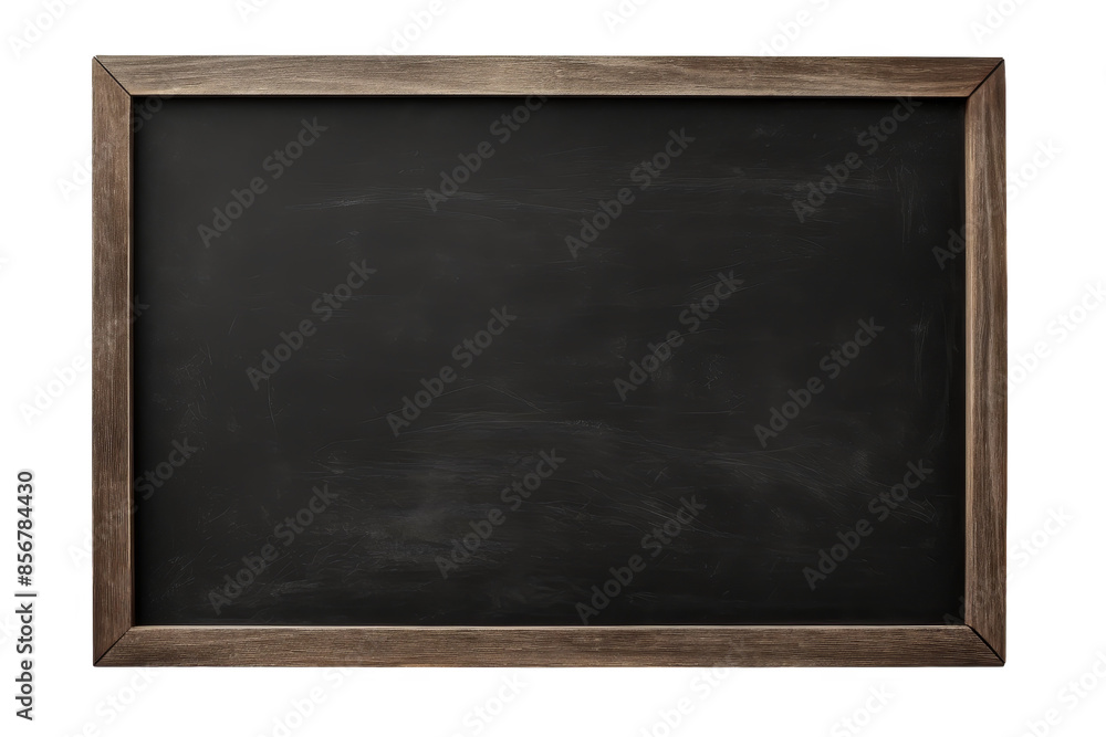 Empty black chalkboard with a dark wooden frame, perfect for writing and drawing in classroom or office settings. Empty black chalkboard with a dark wooden frame, perfect for writing and drawing in classroom or office settings.