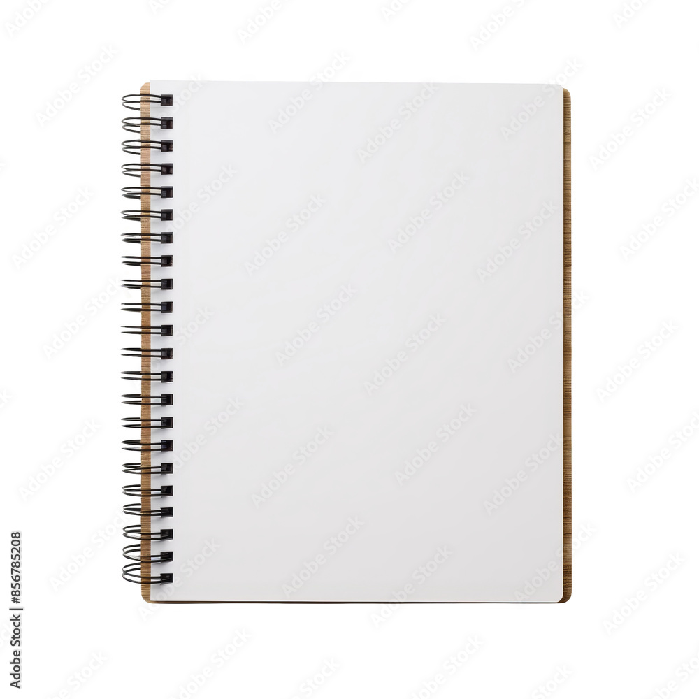 Top view of an open blank spiral notebook with a white cover, ready for drawing, writing, planning, sketching, or making notes. Top view of an open blank spiral notebook with a white cover, ready for drawing, writing, planning, sketching, or making notes.