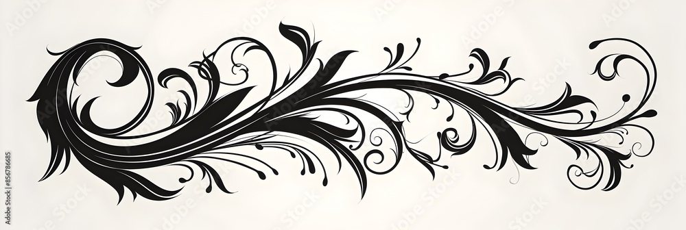 Simple Black Style Single Swirl Line Art Simple Black Style Single Swirl Line Art