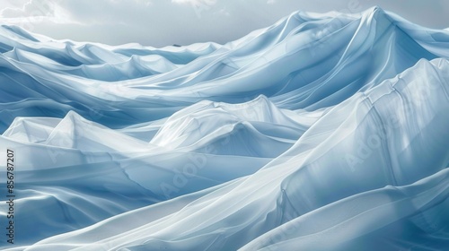 Wallpaper Mural Fine streams of fabric floating atop a seemingly endless glacial plain drifting with the breeze. Torontodigital.ca