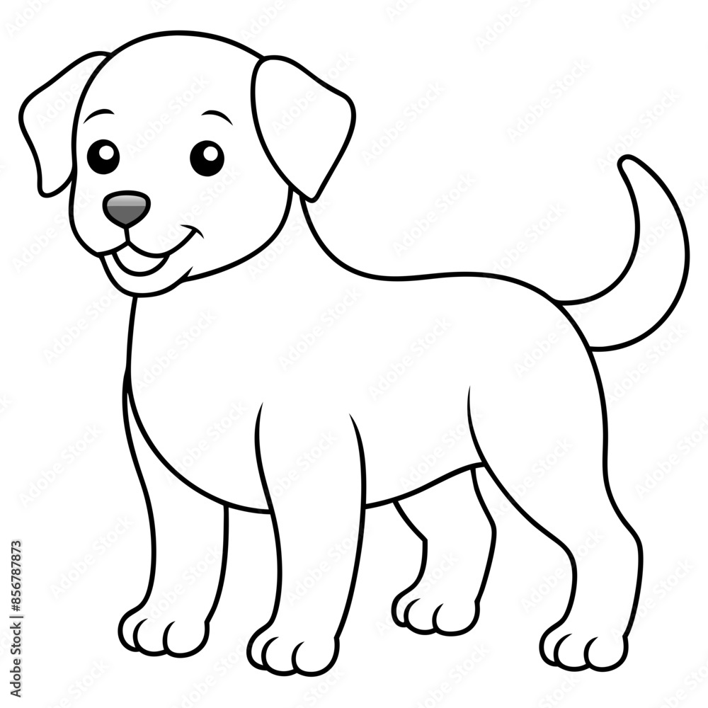 cute dog line art vector illustration cute dog line art vector illustration