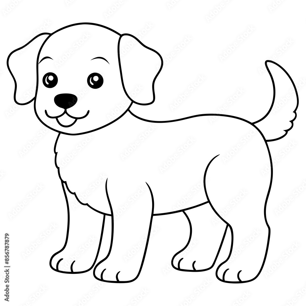 cute dog line art vector illustration cute dog line art vector illustration