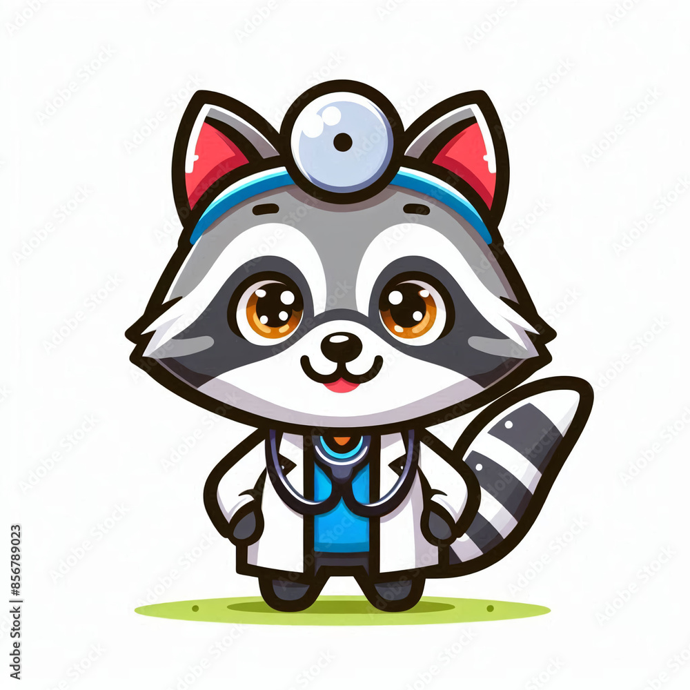Friendly doctor in cartoon style Friendly doctor in cartoon style