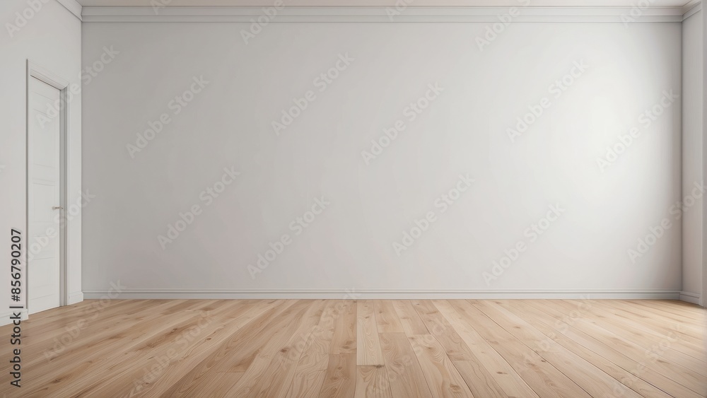 Interior home of empty blank room with white wall copy space mock up, hardwood floor Interior home of empty blank room with white wall copy space mock up, hardwood floor