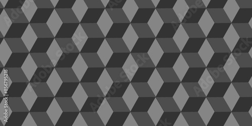 Dark black cube geometric block cube structure. Background of cube geometric pattern grid backdrop cubic wallpaper and wall background.