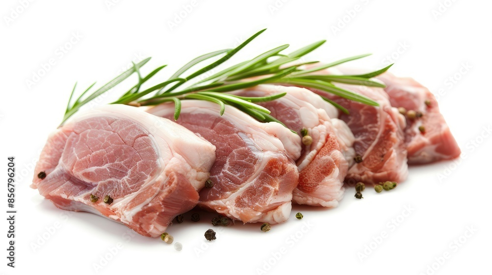 Isolated pork shoulder meat on a white background Isolated pork shoulder meat on a white background