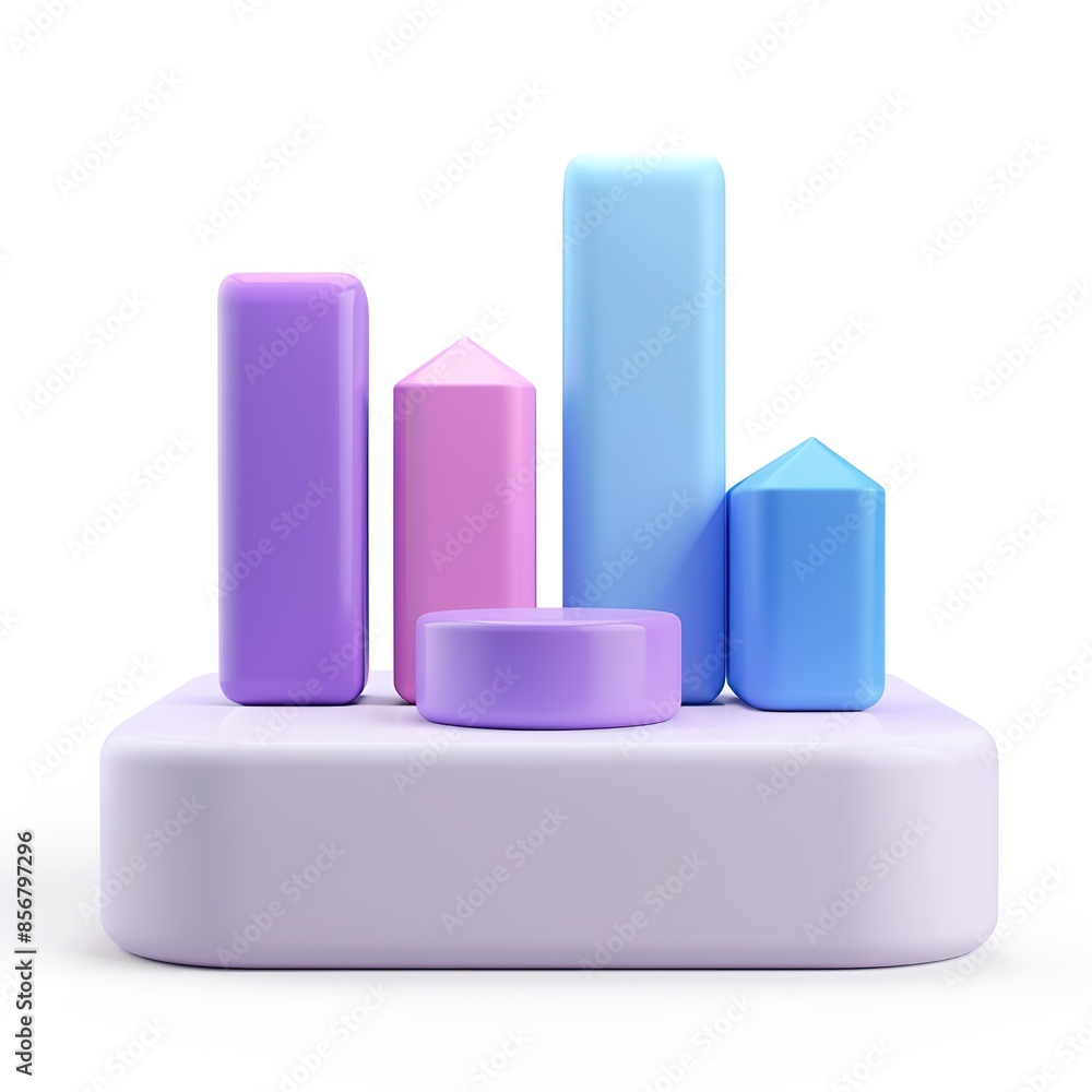 Illustration of geomatric figure in the style of 3d icon. Generative ai. Illustration of geomatric figure in the style of 3d icon. Generative ai.
