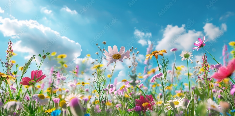 In a meadow setting, pink wildflowers and herbs create a colorful decor for children; wildflowers, herbs, pink shades, meadow, colorful, children, decor, wall ink, interior art, painting for In a meadow setting, pink wildflowers and herbs create a colorful decor for children; wildflowers, herbs, pink shades, meadow, colorful, children, decor, wall ink, interior art, painting for