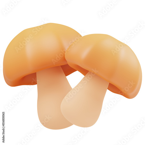 funky mushroom 3D illustration