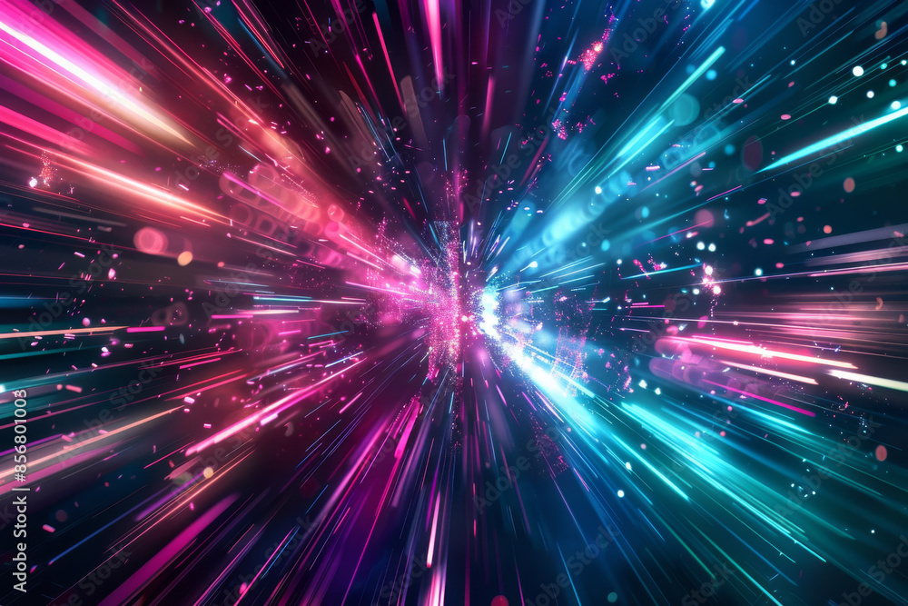 close up horizontal image of glowing abstract light explosion close up horizontal image of glowing abstract light explosion