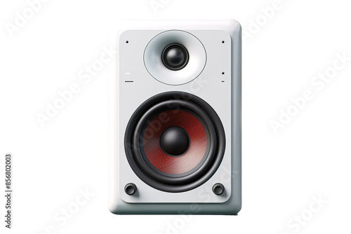 A White Speaker Ready to Fill the Room With Sound on a Clear PNG or White Background.