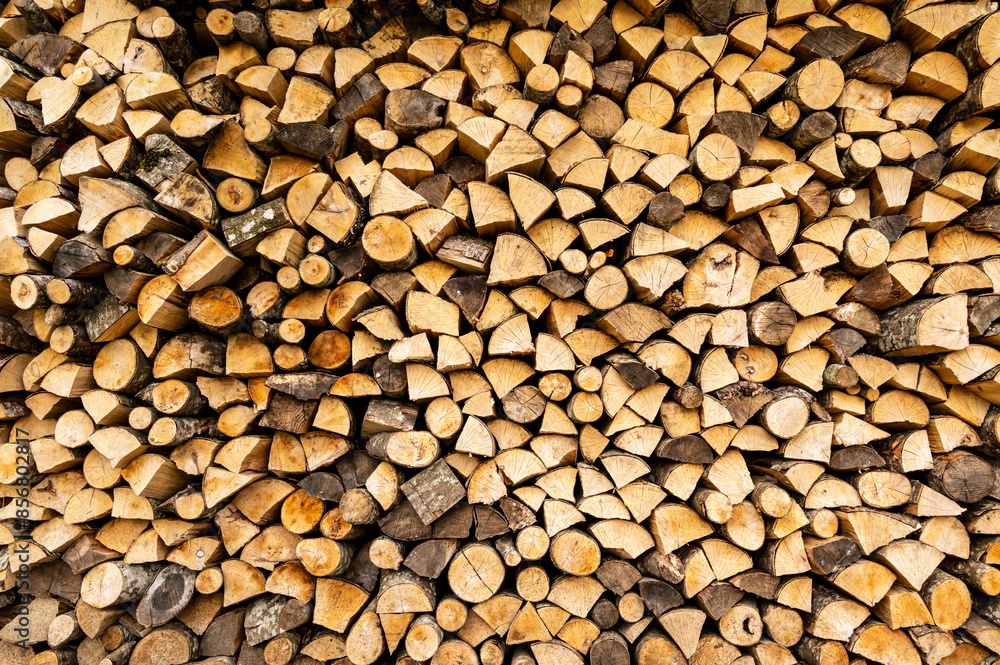 Pile of chopped fire wood prepared for winter Pile of chopped fire wood prepared for winter
