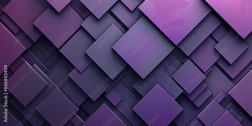 Obraz premium Abstract Purple Geometric Pattern with Overlapping Squares