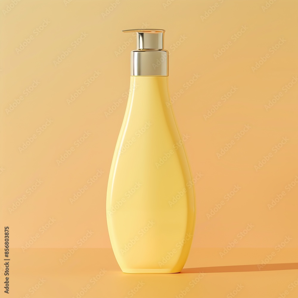 Illustration of cosmetic bottle in oval shape with no label of product. Generative ai. Illustration of cosmetic bottle in oval shape with no label of product. Generative ai.
