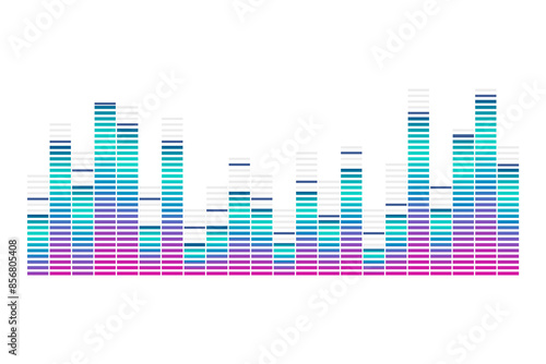 Fotografía Png sound wave equalizer element, transparent background
