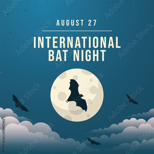 vector graphic of International Bat Night ideal for International Bat Night celebration.
