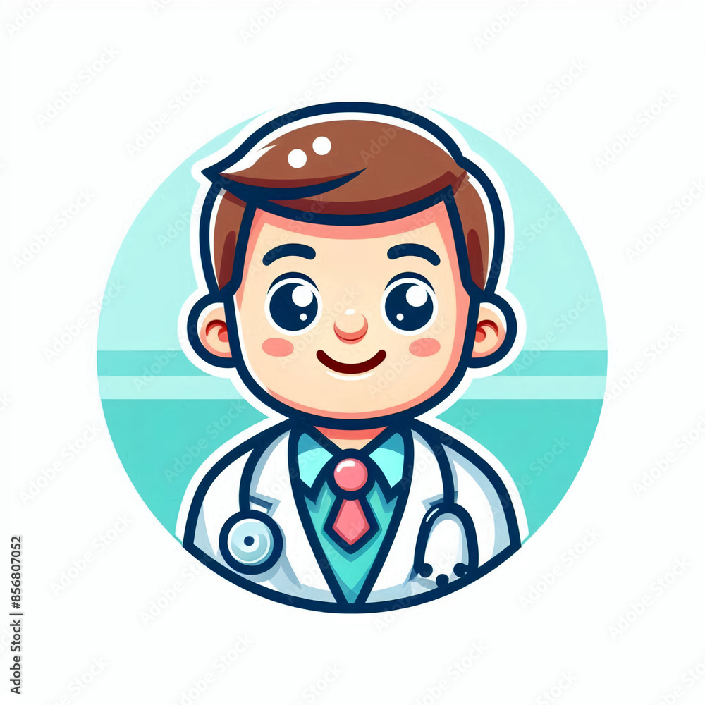 Friendly doctor in cartoon style Friendly doctor in cartoon style