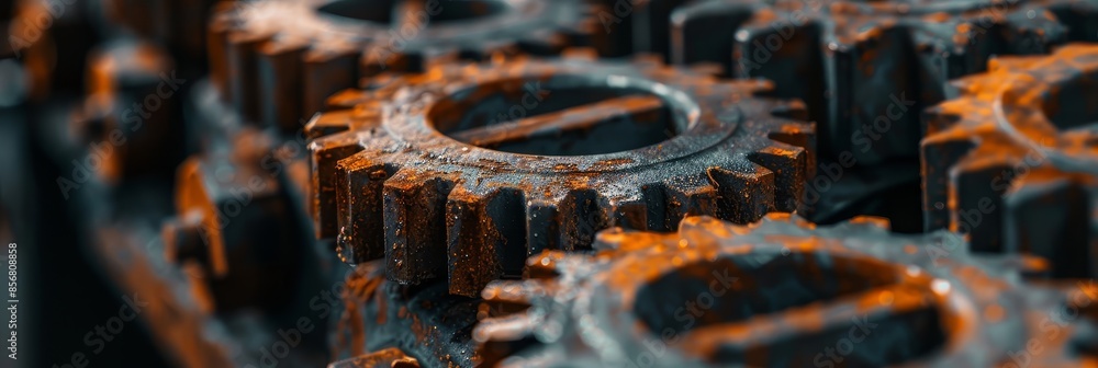 Rusty Gear Vector Rusty gears in a close-up mechanical image - Detailed texture of rusty ...