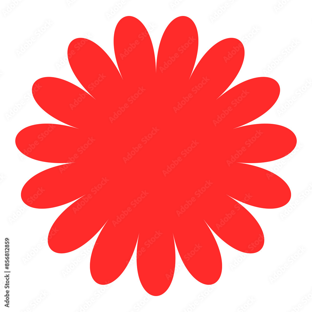 Shape png badge sticker, red retro flat clipart Shape png badge sticker, red retro flat clipart