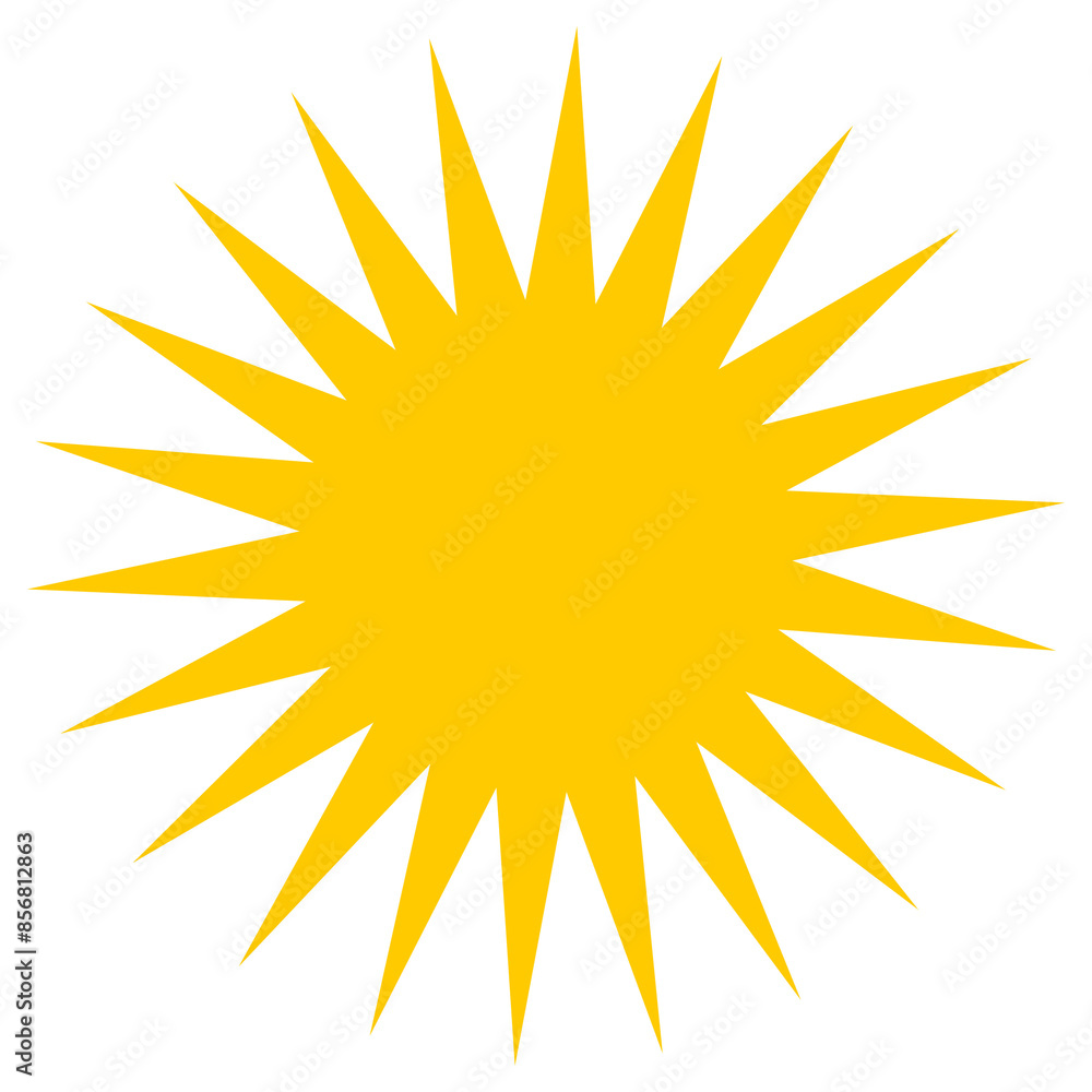 Starburst png sticker, yellow retro flat clipart Starburst png sticker, yellow retro flat clipart