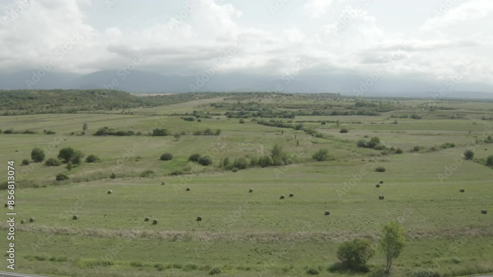 Aerial video of roads between farmers' fields in Romania. Aerial video of roads between farmers' fields in Romania.