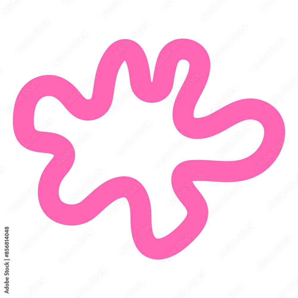 Pink flower squiggle png sticker collage element Pink flower squiggle png sticker collage element