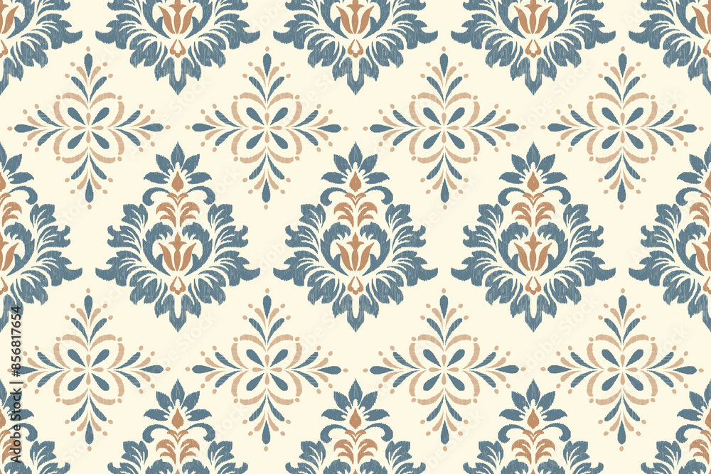 Ikat abstract background art. Ethnic tribal, boho seamless wallpaper. Motif ethnic handmade beautiful Ikat art. Ethnic abstract floral background art. Ikat abstract background art. Ethnic tribal, boho seamless wallpaper. Motif ethnic handmade beautiful Ikat art. Ethnic abstract floral background art.