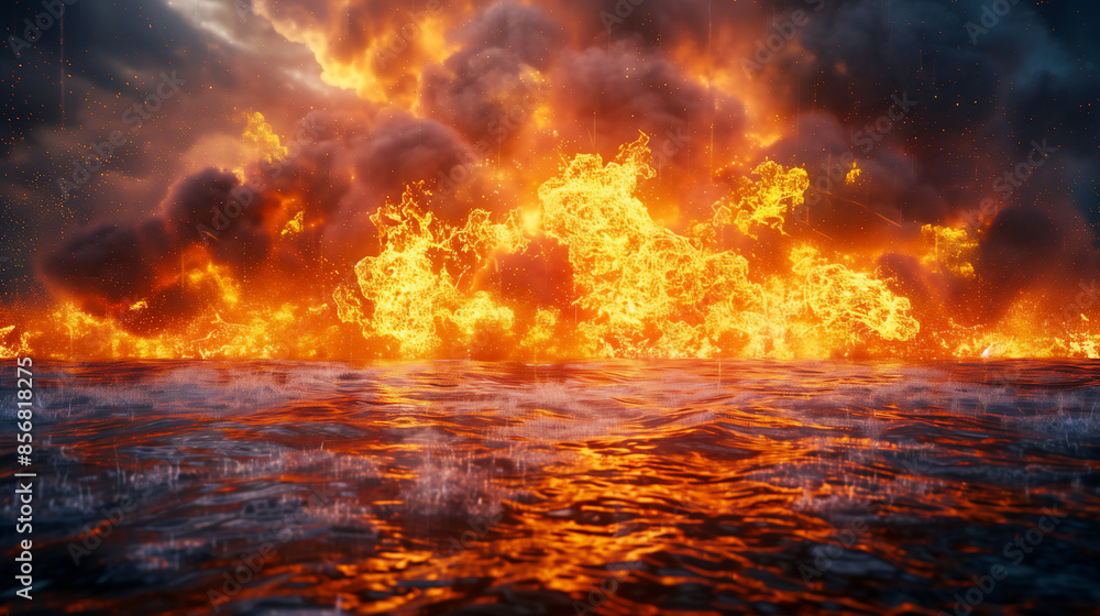 fire and water attack background fire and water attack background