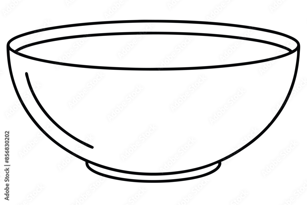 Bowl line art vector illustration Bowl line art vector illustration