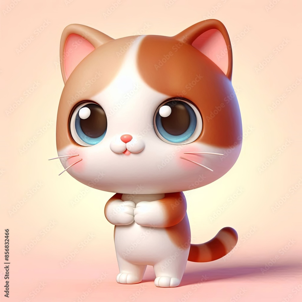 cute cat standing cartoon 3d Generative AI
cute cat standing cartoon 3d Generative AI