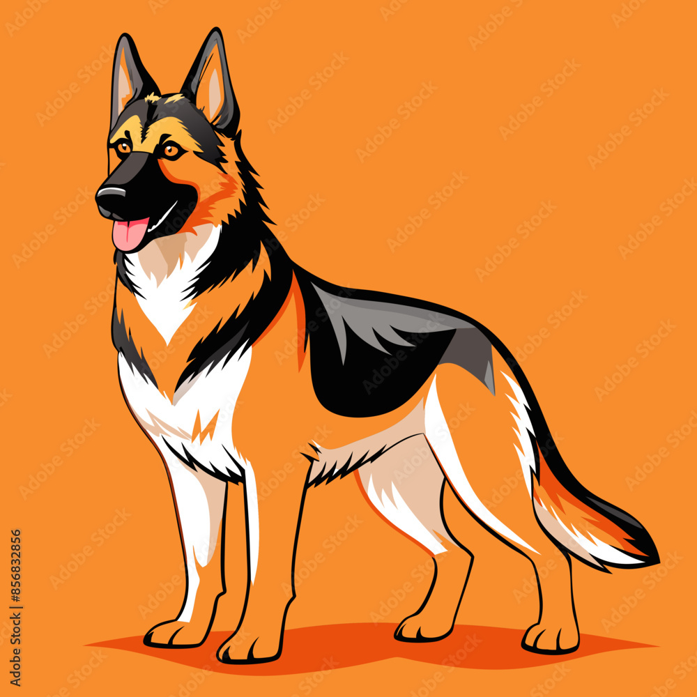 Realistic Dog vector illustration Realistic Dog vector illustration