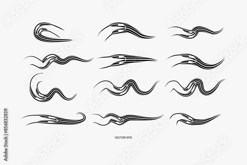 Abstract illustration, design, shape, circle, line, graphic, art, bacteria, virus, icon, germ, plankton, parasite, biology, sperm, and graphic element vector