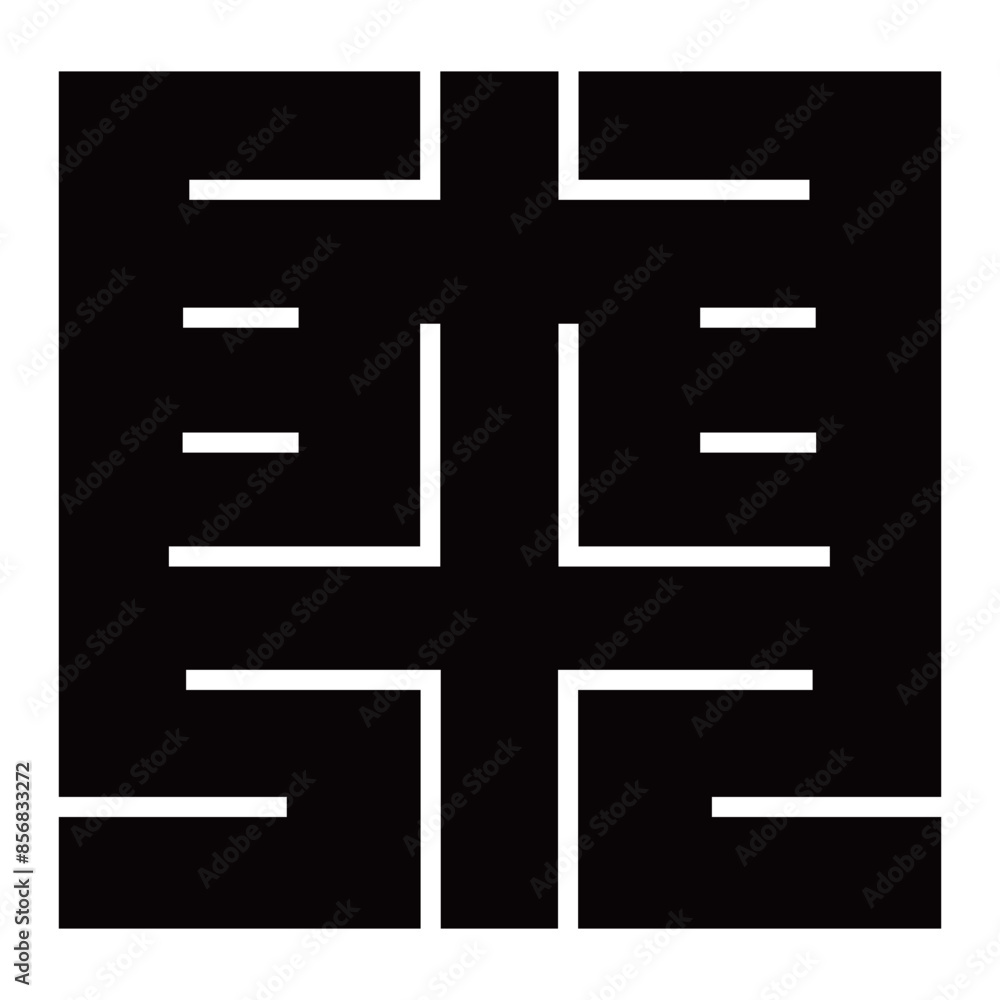 Fototapeta premium 家紋です。角字という種類です。南の形です。