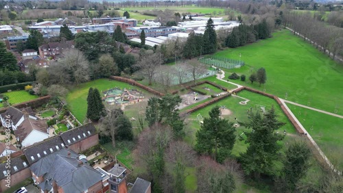 High Angle View of Harpenden City Centre of Harpenden Town of England. March 16th, 2024 photo