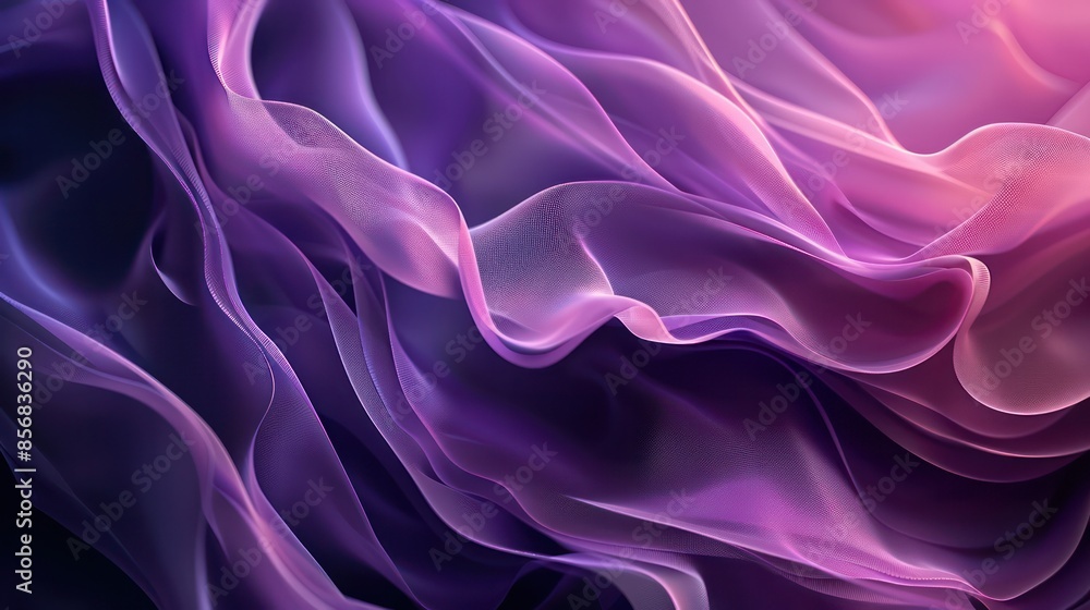 Obraz premium A purple and blue fabric with a wave pattern