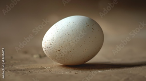 Close up of a solitary hen s egg chicken egg