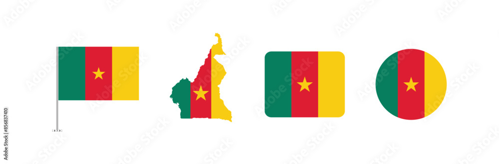 Vector Cameroon flag. Set of Cameroon Flags Collection.
Vector Cameroon flag. Set of Cameroon Flags Collection.