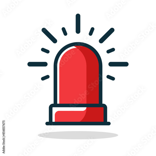 Red emergency flashers siren icon. Siren icon in flat style. Emergency siren. Vector illustration.