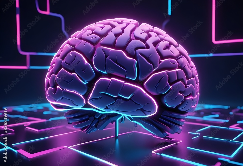 Three-dimensional images of the human brain in various forms Three-dimensional images of the human brain in various forms